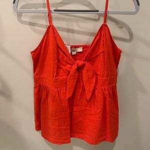 Loft tie front tank top